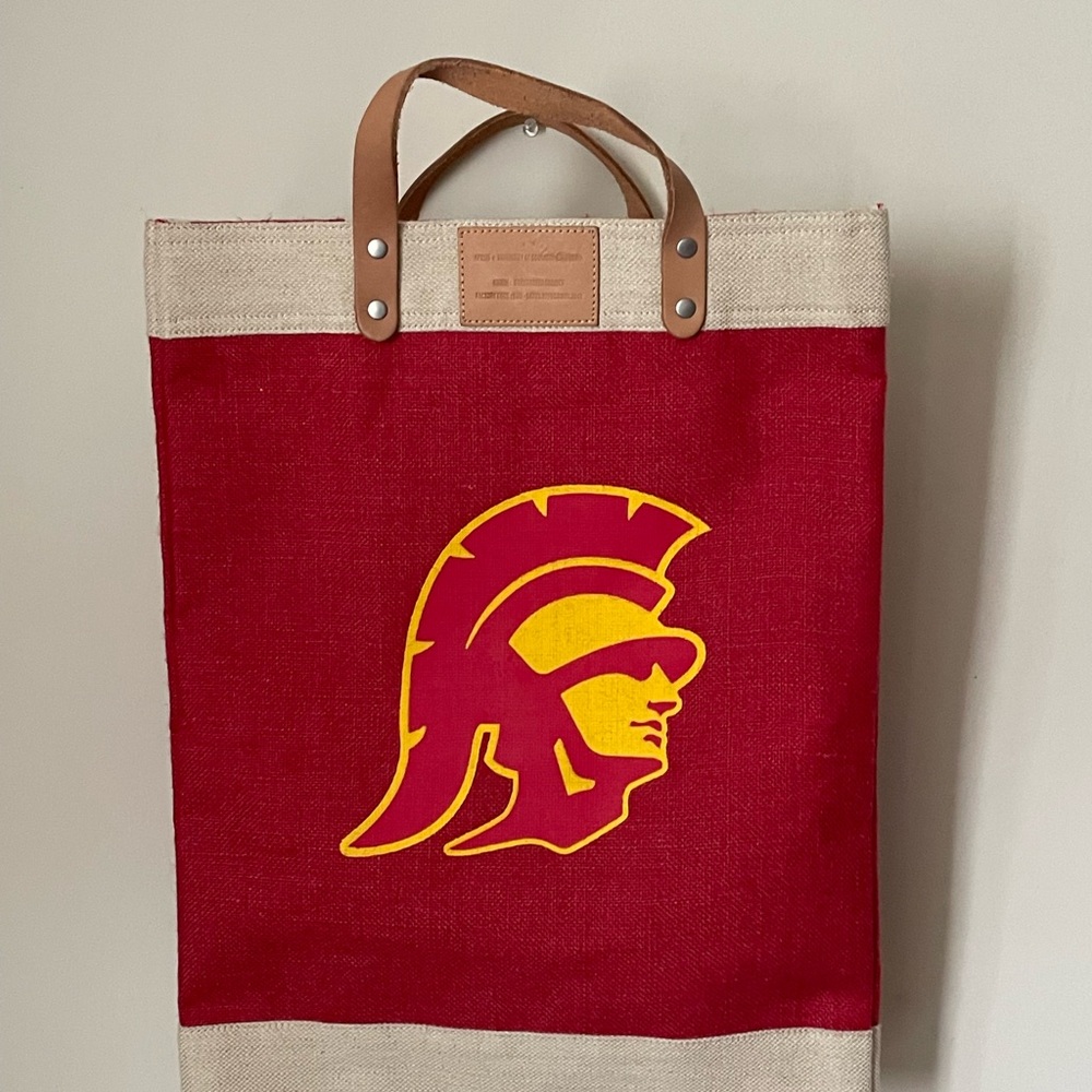 USC Trojans Apolis Red and Tan Canvas Tote Bag